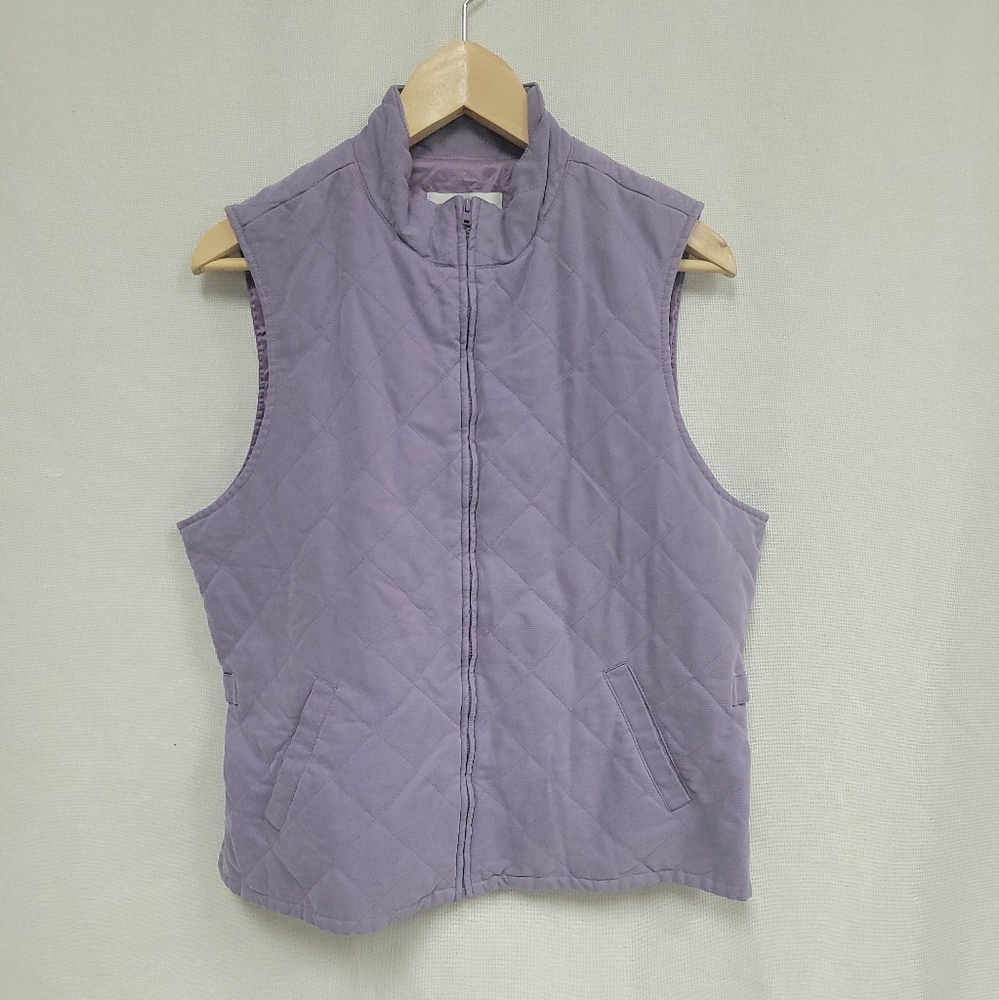 Orvis Lavender Quilted Vest Womens Size large